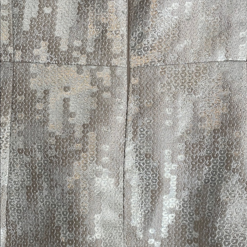 WORN ONCE Trina Turk GORGEOUS Gold Sheath Mini Dress Sleeveless Crew Neck - Picture 9 of 13